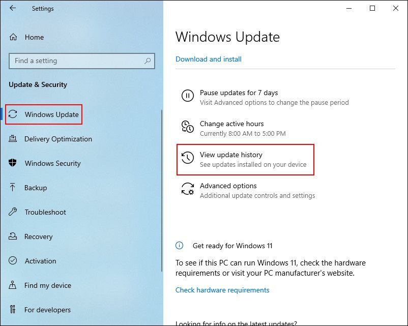 windows-update-view-update-history 