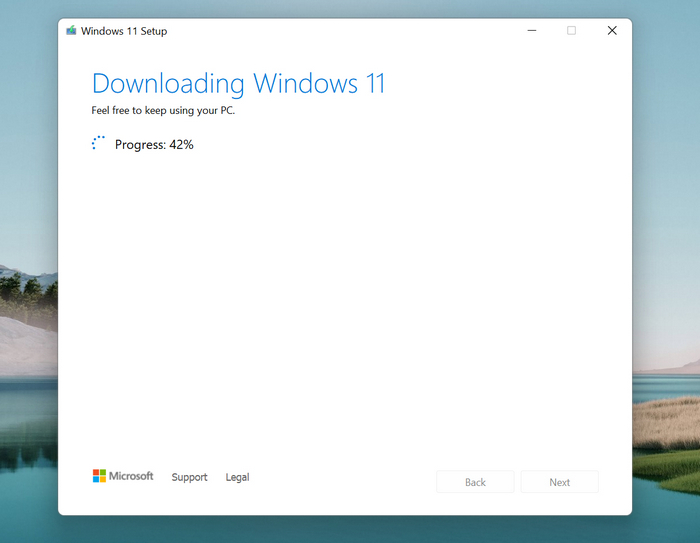 أداة إنشاء وسائط Windows 11 
