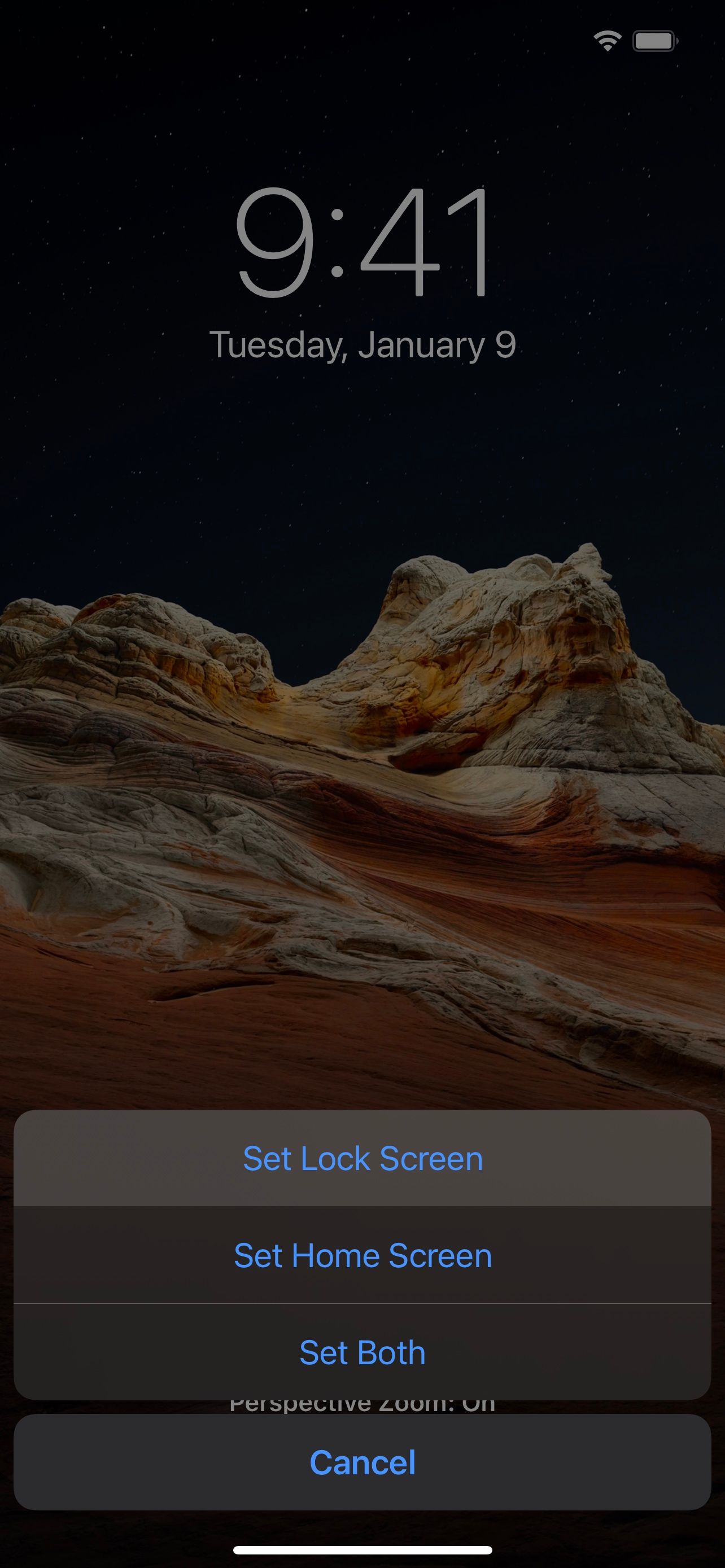 Setel layar awal atau pilihan wallpaper layar kunci