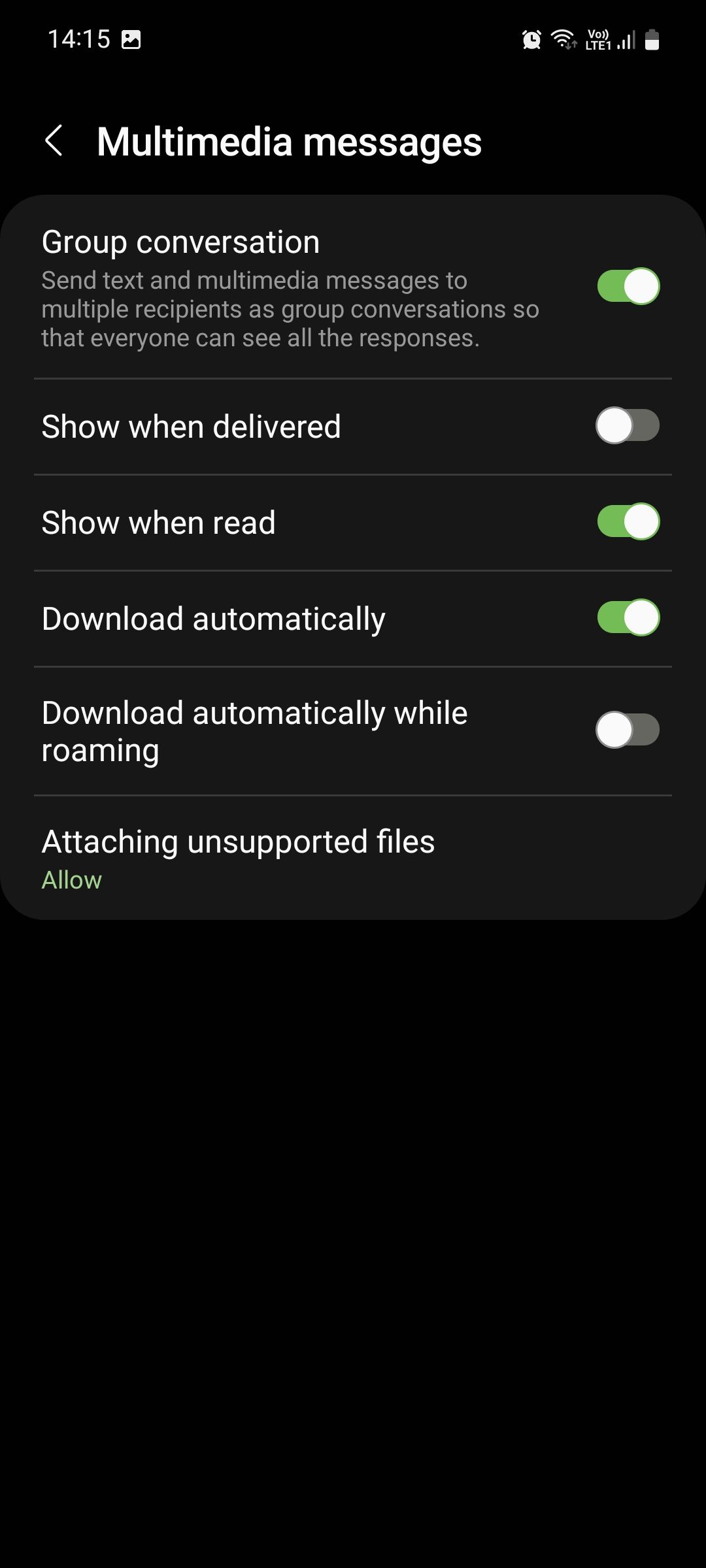 Samsung Messages menu pesan multimedia