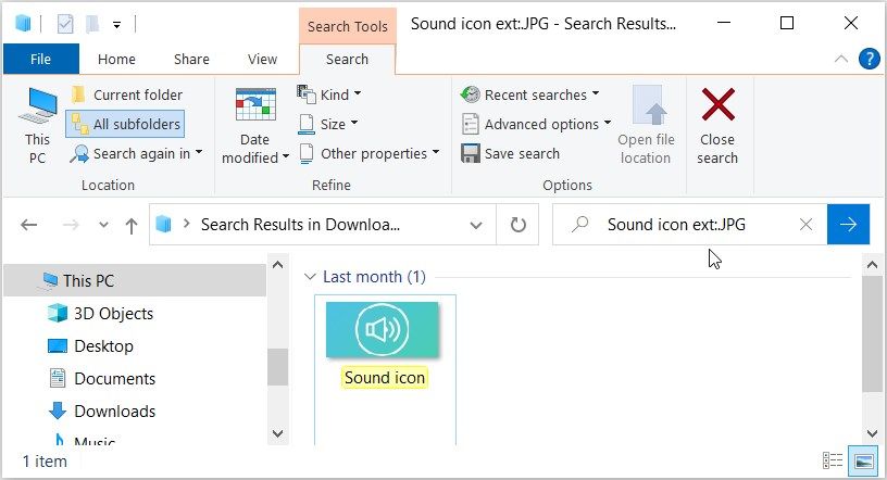 Mencari foto menggunakan nama dan format file