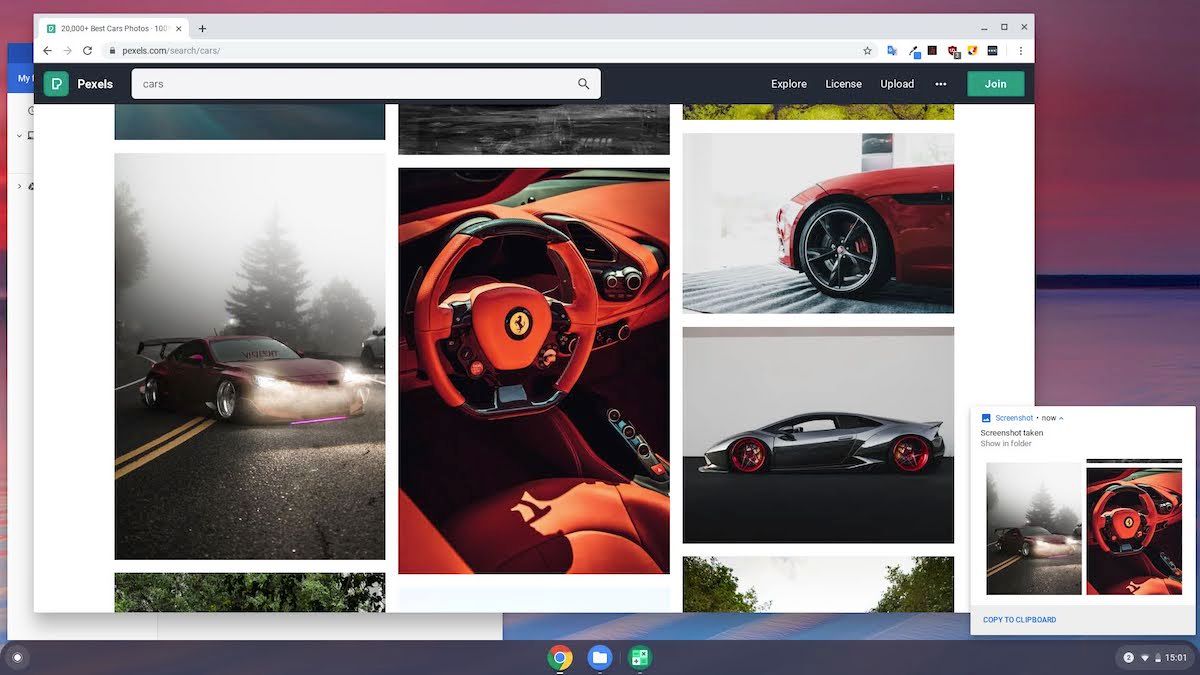 Alat snipping Chrome OS ambil