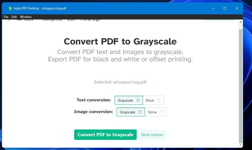 Konversi PDF ke Grayscale