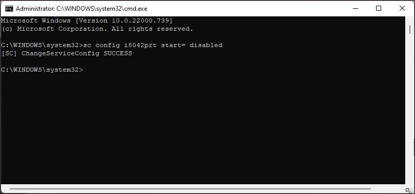 nonaktifkan ps 2 port 18042prt command prompt