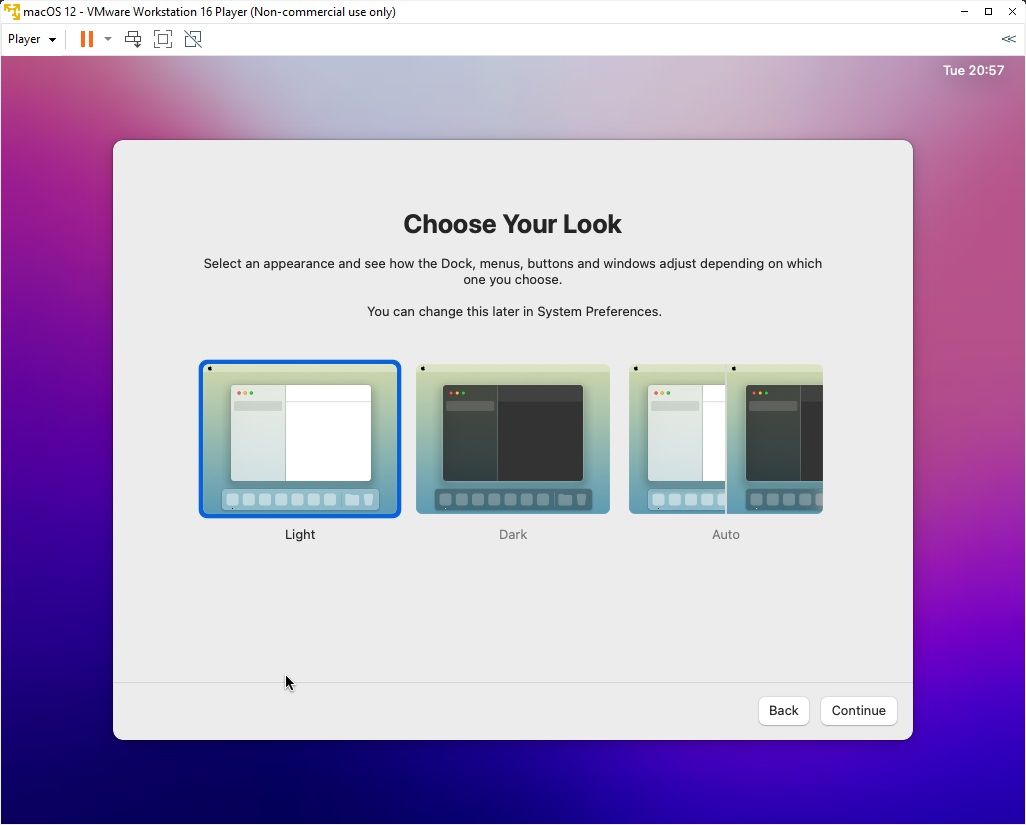 macos monterey vmware mesin virtual pilih gaya