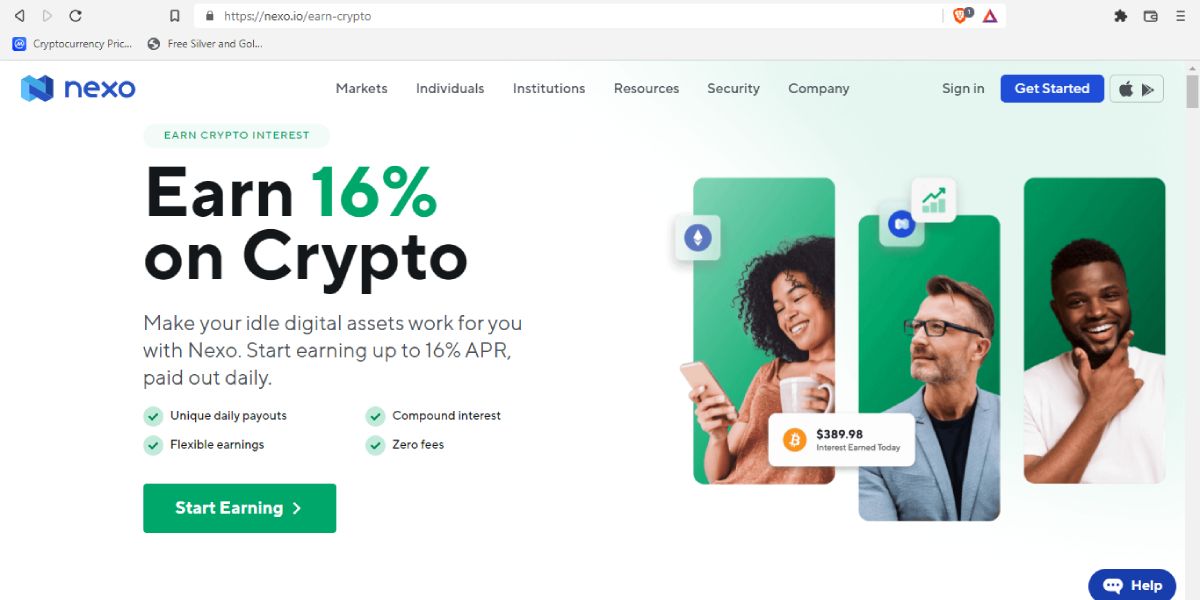 tangkapan layar halaman hasilkan nexo