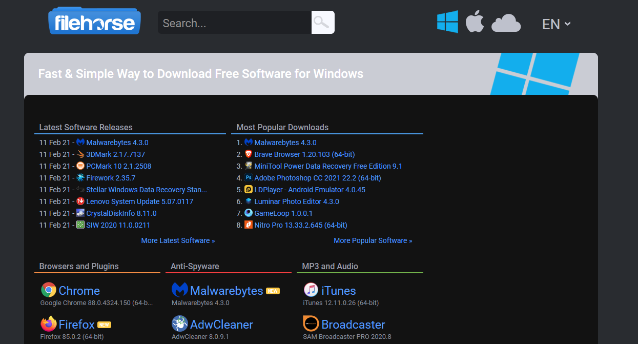 Unduhan Perangkat Lunak FileHorse