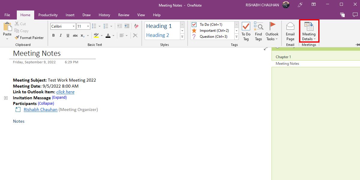 Catatan Rapat Di OneNote