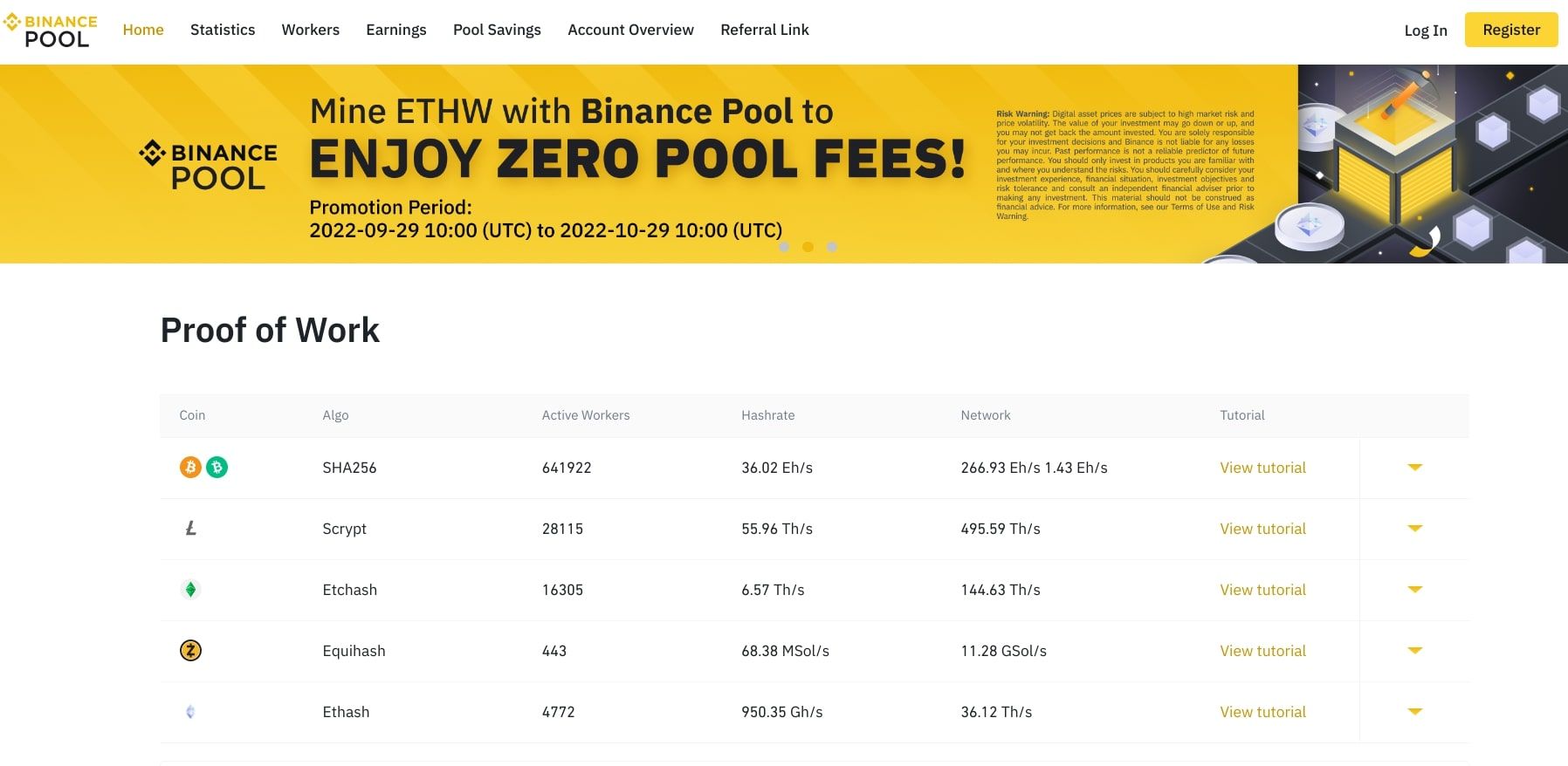 tangkapan layar halaman web binance pool