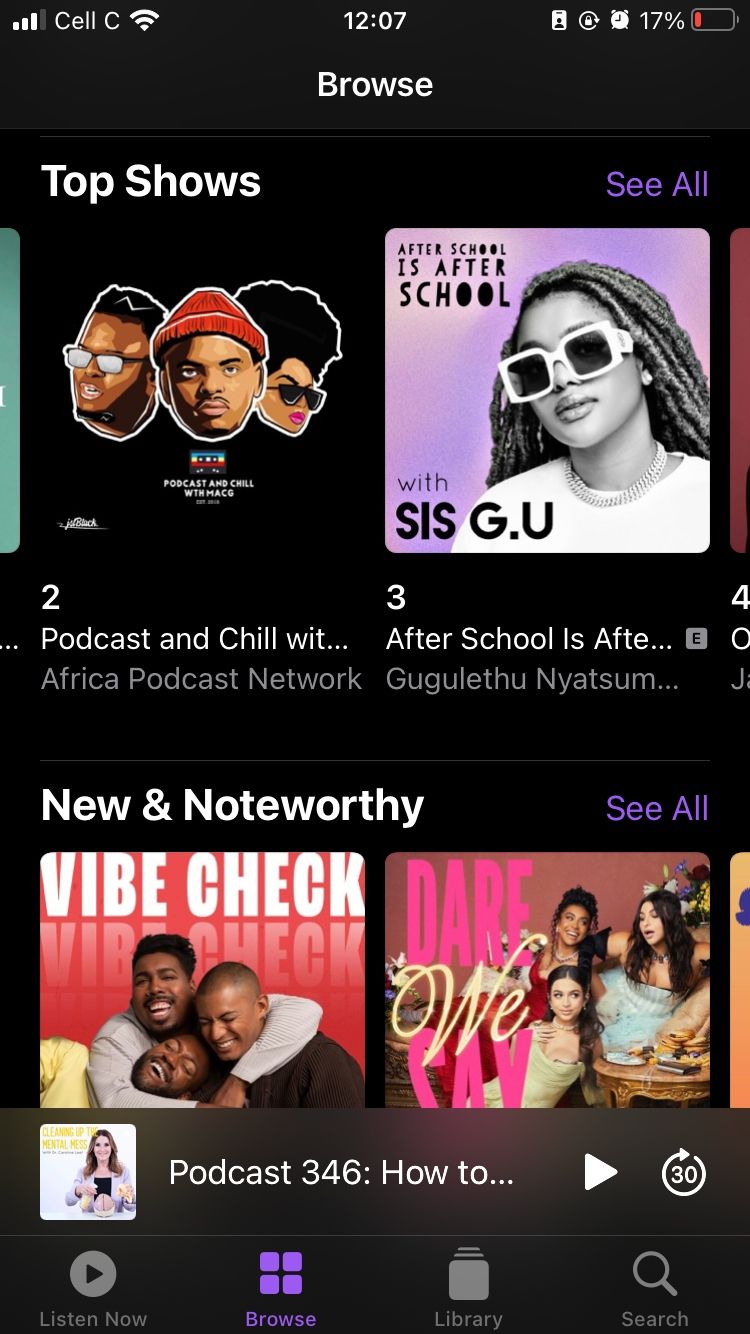 jelajahi tab di podcast apel di iphone 