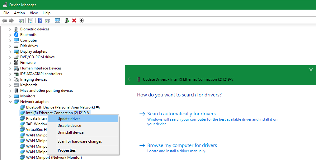 Windows Update Driver Jaringan