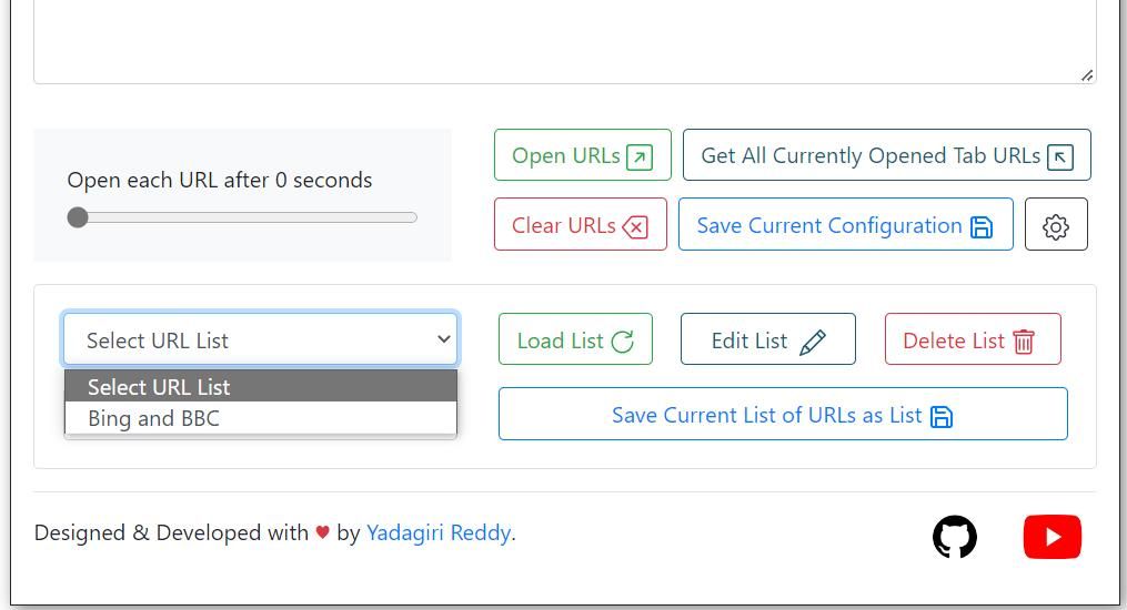 Simpan Daftar URL Saat Ini sebagai opsi Daftar 