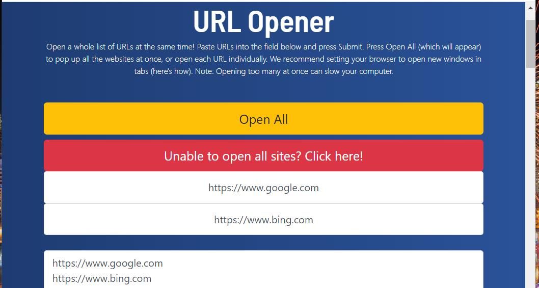 Aplikasi web Pembuka URL 