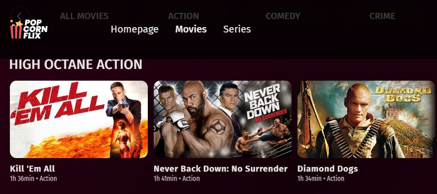 Situs Web PopcornFlix