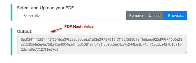 Extract PDF Hash Online