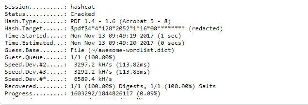 Hashcat PDF Password Recovery for Mac