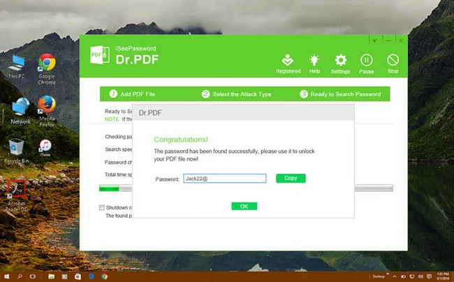 PassGeeker PDF Password Recovery Finished