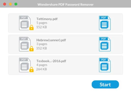 Wondershare PDF Password Remover Mac
