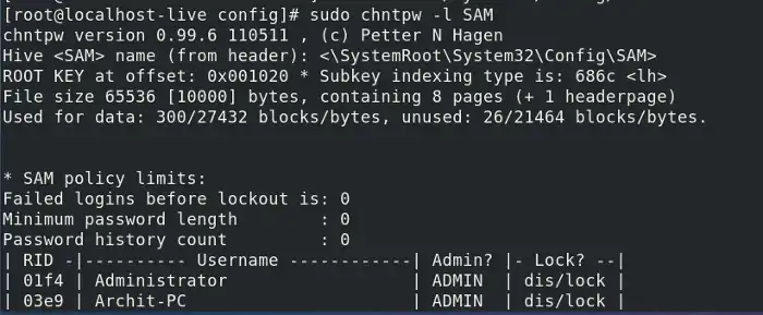 Reset Windows Password with Ubuntu