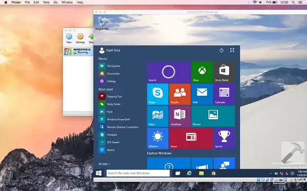 Windows 10 Virtual Machine on Mac