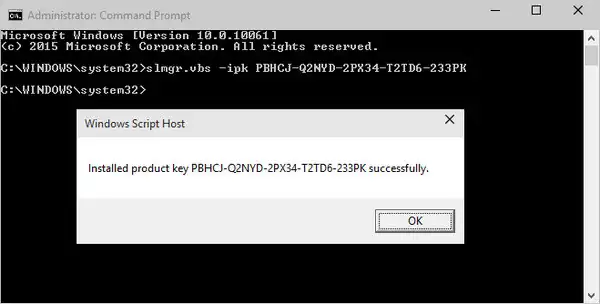 Activate Windows Product Key Command Prompt