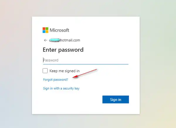 Live.com Password Reset