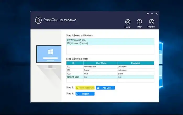 PassCue Windows Password Recovery