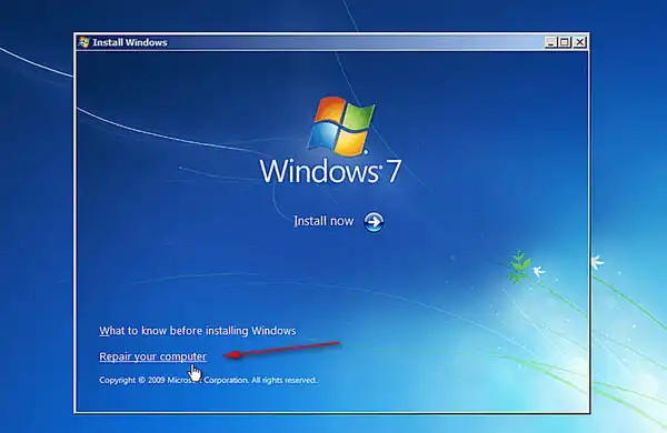 Repair Your Computer Windows 7 Install