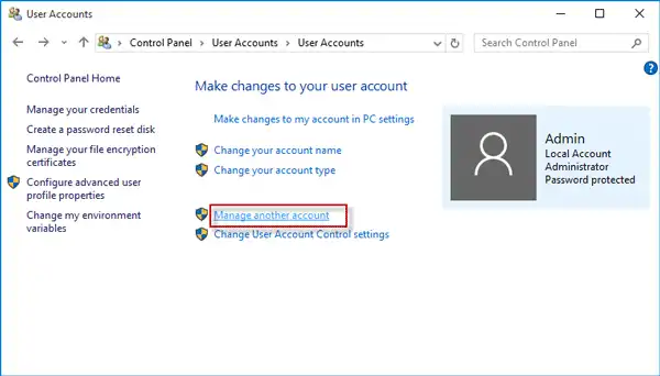 super admin account password reset