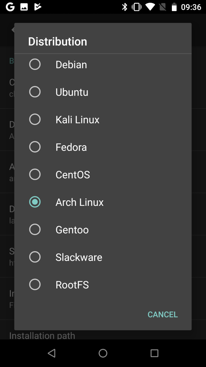 원하는 Linux 배포판 선택