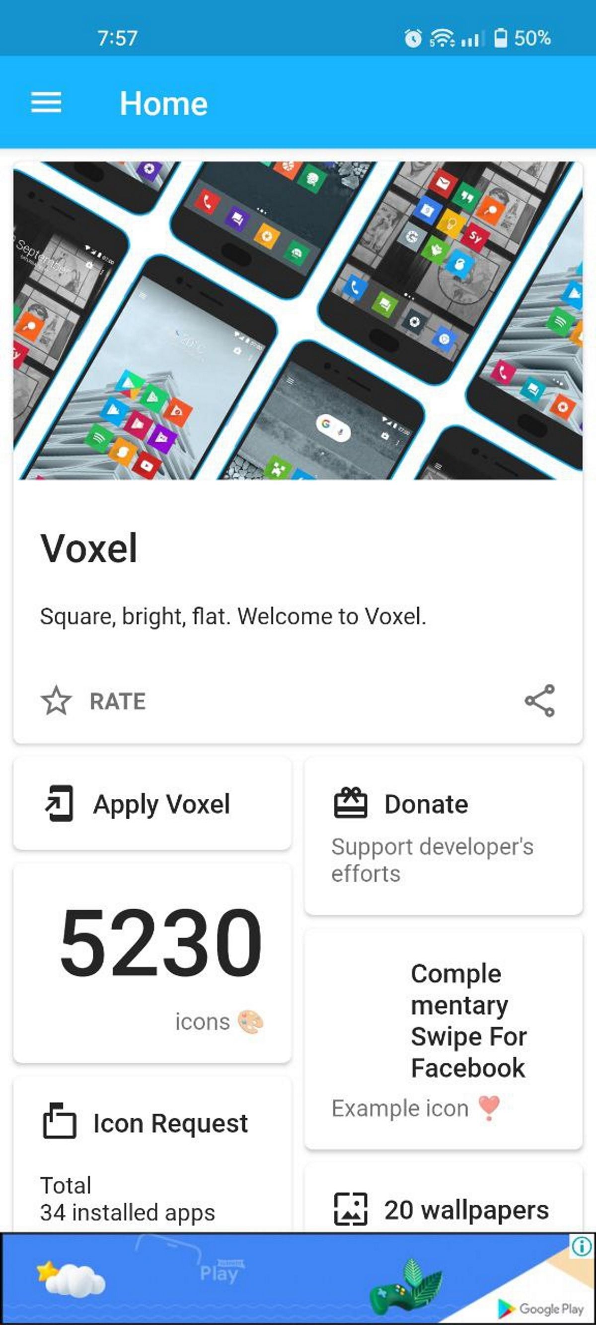 Voxel 아이콘 팩 홈