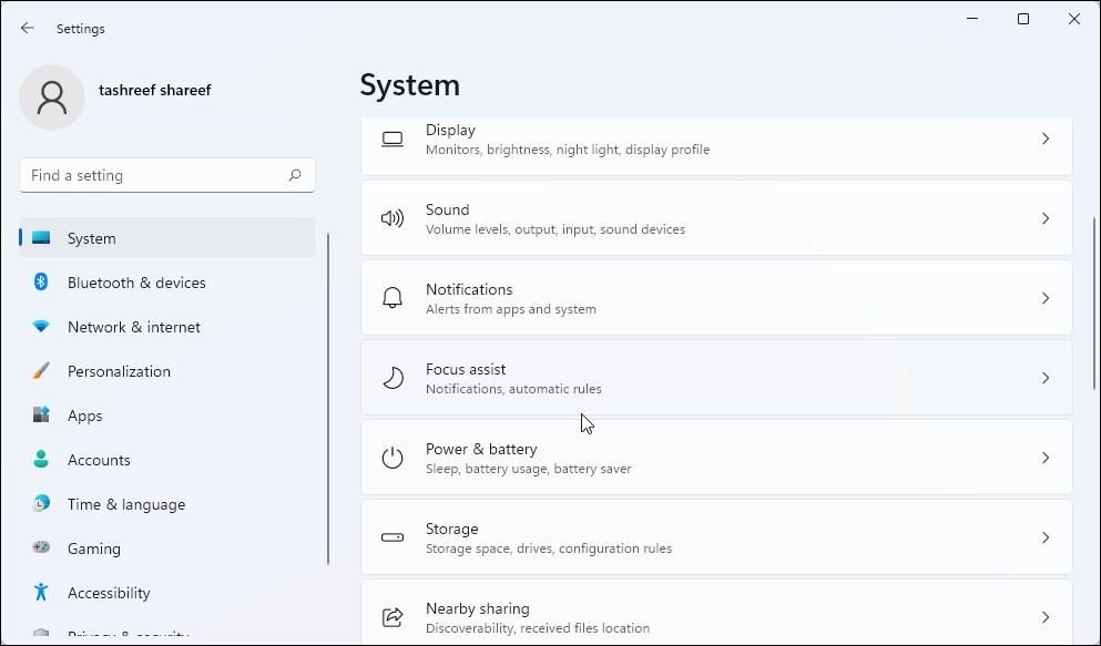 시스템 알림 Windows 11