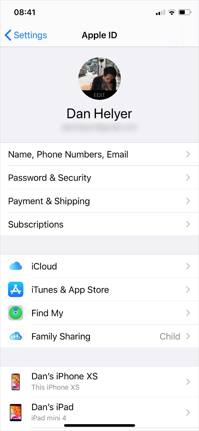 iPhone Apple ID 설정(iCloud 옵션 포함)
