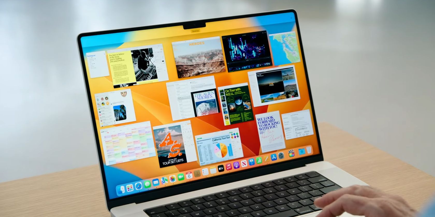MacBook Pro의 macOS Ventura 데모