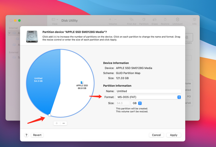 Mac에서 Windows 파티션 만들기