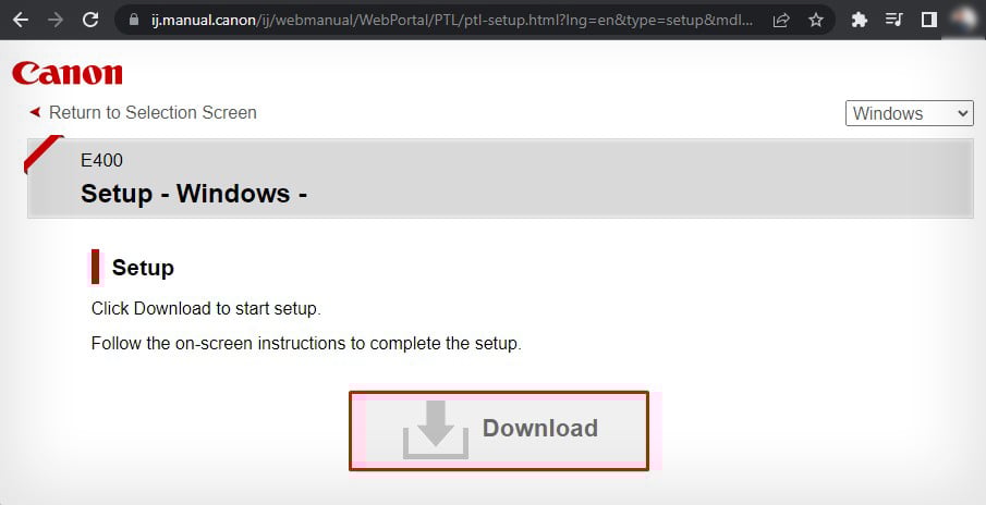 download-canon-e400-series-driver
