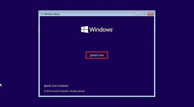 Mac에 Windows 10 설치 시작