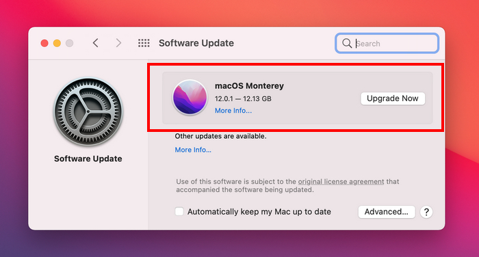 macOS Monterey로 업그레이드