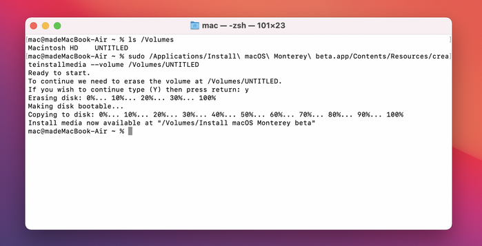 create macos bootable usb command line
